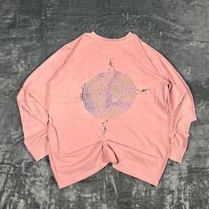 Y2K Pipe Man Pink World Smoking Long Sleeve Graphic Shirt - size XL